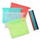 Reusable Silicone Food Storage Bags Leak proof Microwave Freezer Freshness Safe 1000ml*4 - White 1000ml*2 +Blue 1000ml*1 +Green 1000ml*1