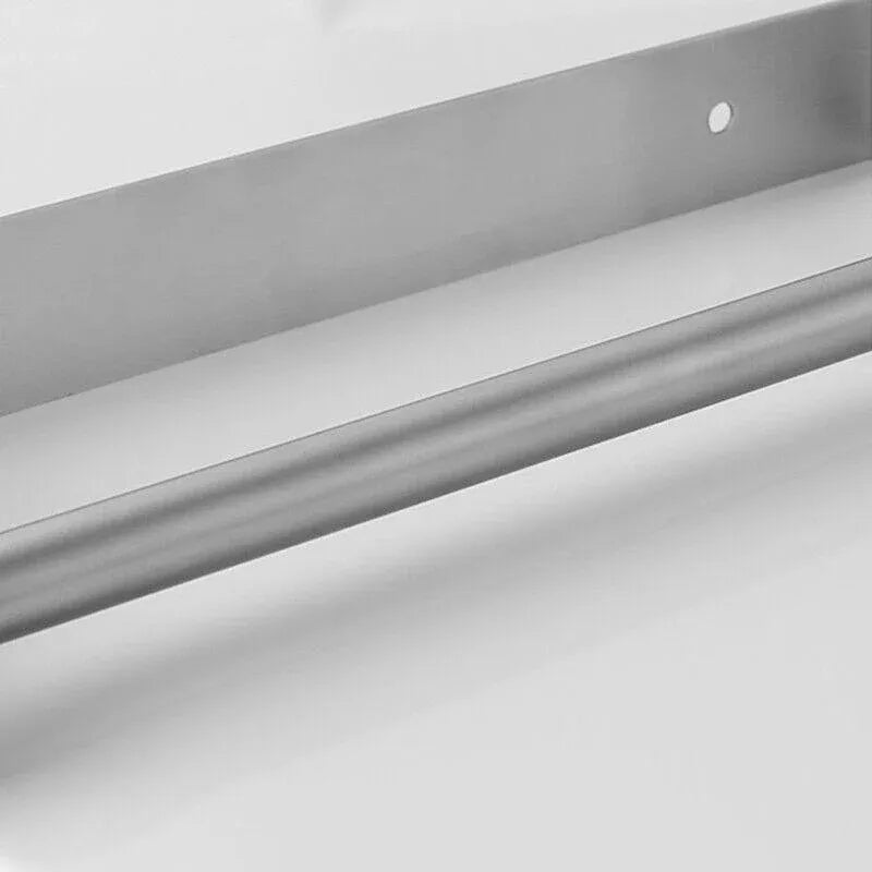 Paper Towel Holder Under Cabinet Wall Mount Stainless Steel Rack Kitchen - Silver