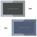 40*60CM Super Absorbent Floor Mat Soft Quick-Drying Non-Slip Diatom Mud Bath - Blue-Retangle