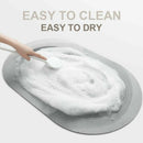 40*60CM Super Absorbent Floor Mat Soft Quick-Drying Non-Slip Diatom Mud Bath - Blue-Retangle