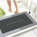 40*60CM Super Absorbent Floor Mat Soft Quick-Drying Non-Slip Diatom Mud Bath - Blue-Retangle