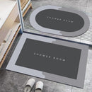 40*60CM Super Absorbent Floor Mat Soft Quick-Drying Non-Slip Diatom Mud Bath - Blue-Retangle