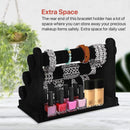 3 Tier Velvet Jewelry Display Stand Bracelet Watch Holder Rack for Countertop Use