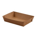 500PCS Kraft Cardboard Food Disposable Tray Brown Party Chips Takeaway Container - 3