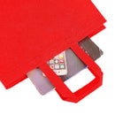 100PCS Reusable Non Woven Shopping Bags Eco Friendly Washable Tote Bags Red - 38X30X10CM