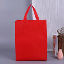 100PCS Reusable Non Woven Shopping Bags Eco Friendly Washable Tote Bags Red - 38X30X10CM