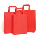 100PCS Reusable Non Woven Shopping Bags Eco Friendly Washable Tote Bags Red - 41X35X12CM