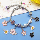30PCS Assorted Gold Plated Enamel Flower Charms Pendant DIY For Jewelry Making