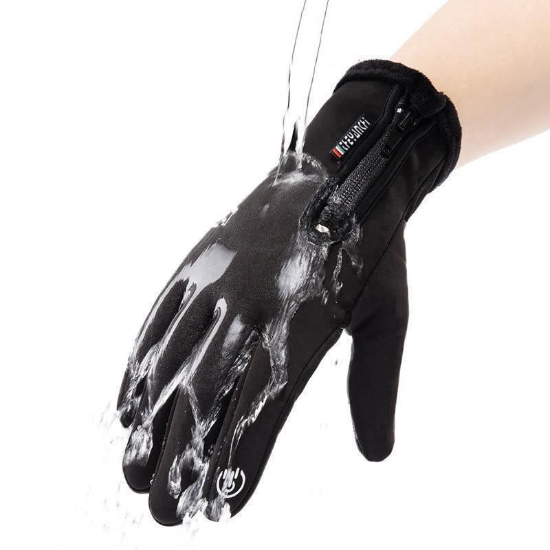 Winter Gloves Thermal Touch Screen Thermal Windproof Warm Grey - L