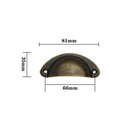 30X Modern Cup Cabinet Handle Knob Drawer Furniture Door Pull Shell Cupboard - Bronze