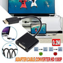 DisplayPort to DVI Adapter Cable 1080P DP Male to DVI Female Converter 20cm