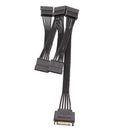 15 Pin SATA Power Splitter Cable 1 Male to 5 Female Adapter for HDD SSD Drives