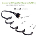 15 Pin SATA Power Splitter Cable 1 Male to 5 Female Adapter for HDD SSD Drives