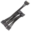 15 Pin SATA Power Splitter Cable 1 Male to 5 Female Adapter for HDD SSD Drives