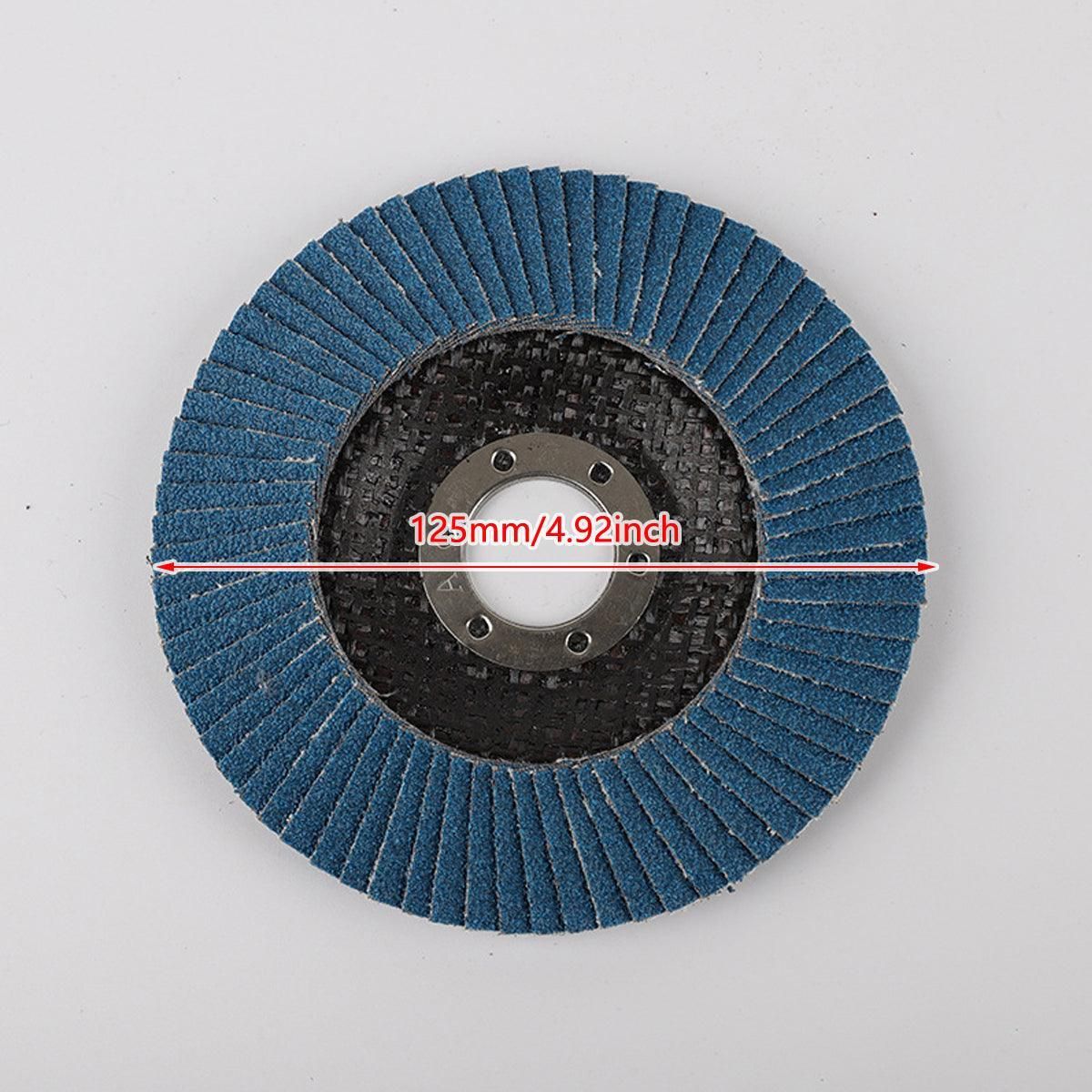 10pcs Flap Disc 40/60/80/120 Grit Angle Grinder Wheel Set Durable Sanding Tool - 40 Grit