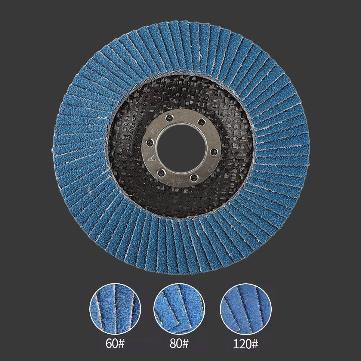 10pcs Flap Disc 40/60/80/120 Grit Angle Grinder Wheel Set Durable Sanding Tool - 40 Grit