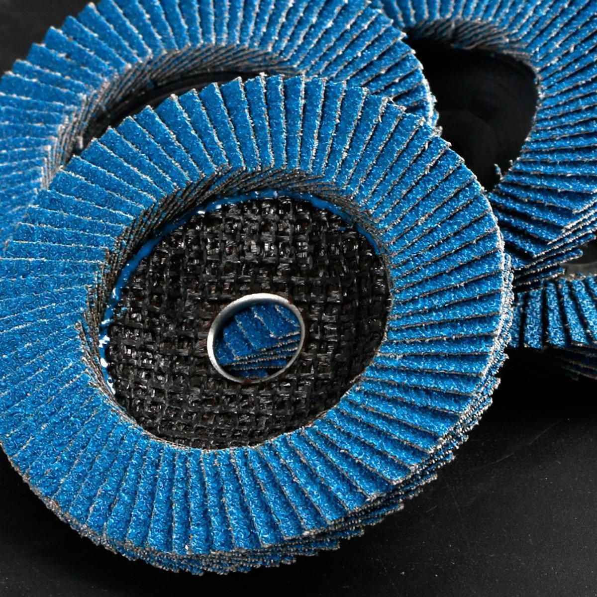 10pcs Flap Disc 40/60/80/120 Grit Angle Grinder Wheel Set Durable Sanding Tool - 40 Grit
