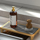 Countertop Absorbent Drainage Mat Sink Splash Pad Bathroom Tray Water Catcher - Dark Grey