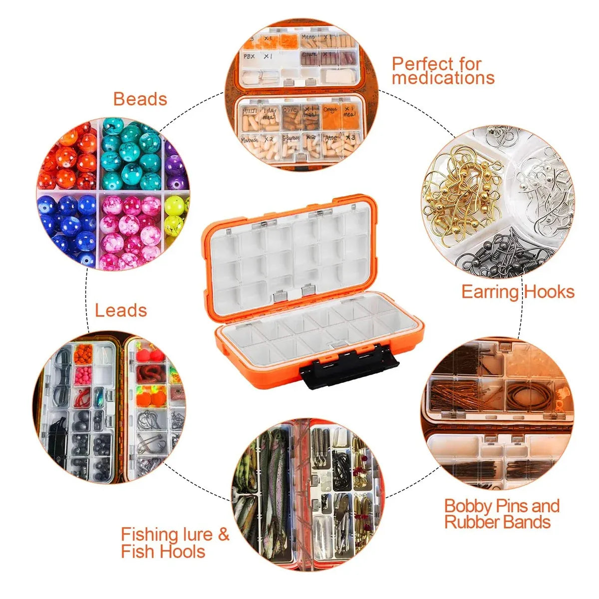 Waterproof Fishing Tackle Box Plastic Storage Case Rock Fishing Gear Organizer