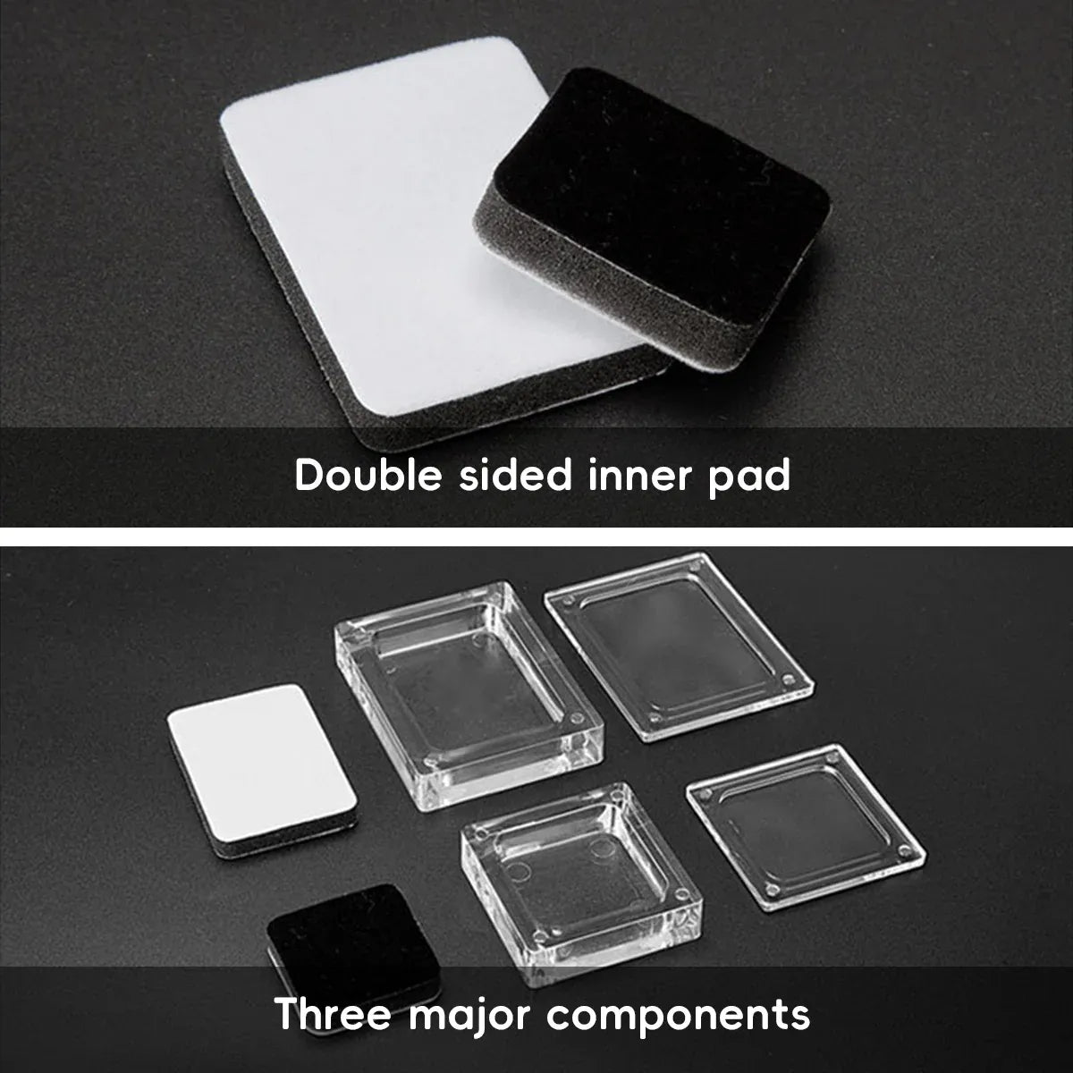 5PCS Acrylic Transparent Jewelry Display Case Necklace Earring Ring Bracelet - 10.3x10.3x2cm