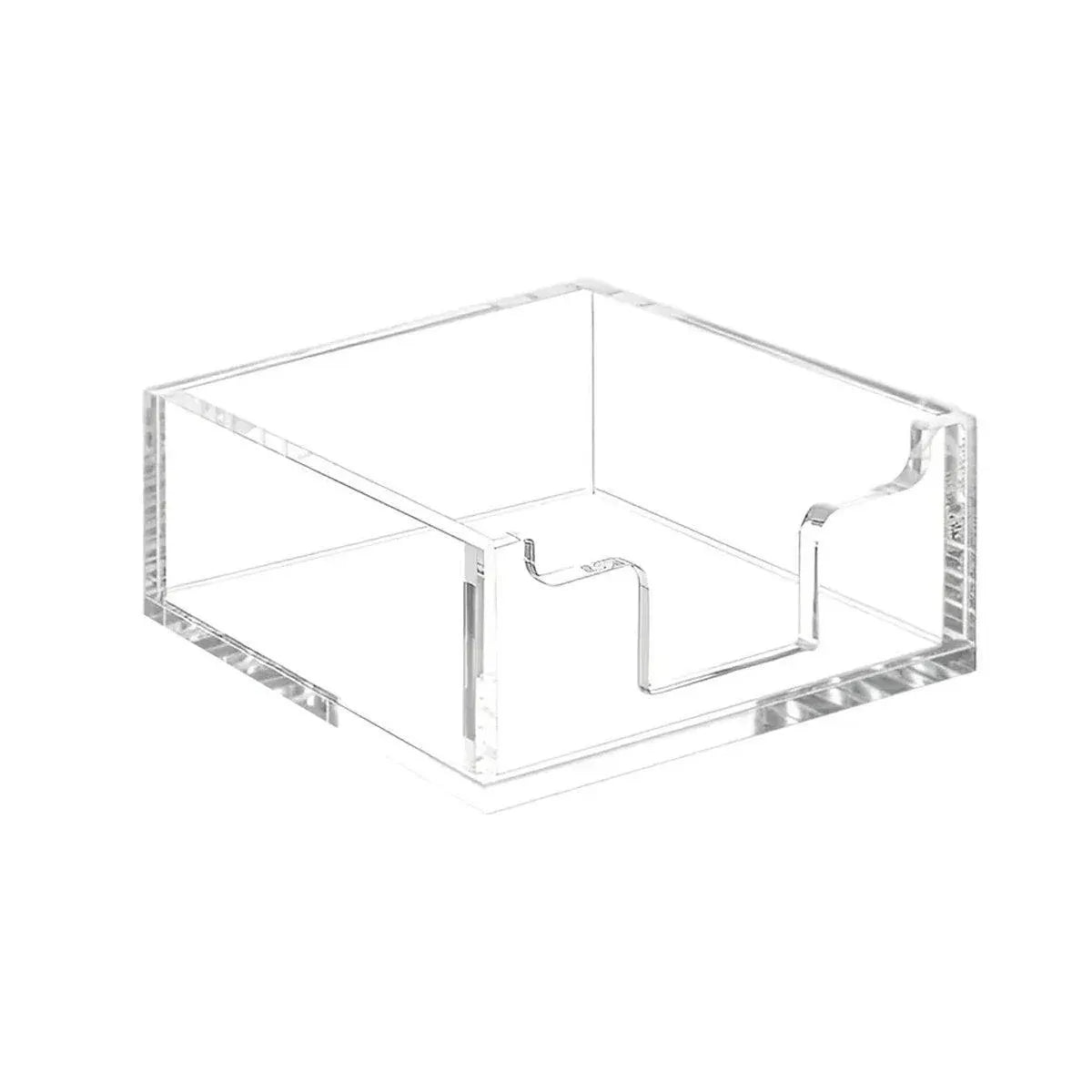 4 Inch Sticky Note Holder Clear Sticky Note Box Home Office Hotel Organization