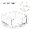 4 Inch Sticky Note Holder Clear Sticky Note Box Home Office Hotel Organization