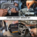 5PCS Flexible Head Ratchet Wrench Set 180 Flexible Rotation for Garage Tool Kit