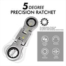 5PCS Flexible Head Ratchet Wrench Set 180 Flexible Rotation for Garage Tool Kit