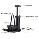 Foot Pedal Air Pump Mini Aluminium 160PSI Gauge Bike Motorcycle Car