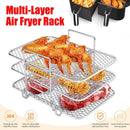 304 Stainless Steel Multi Layer Detachable Air Fryer Mesh Thickened Grill Shelf