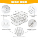 304 Stainless Steel Multi Layer Detachable Air Fryer Mesh Thickened Grill Shelf
