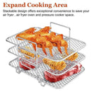 304 Stainless Steel Multi Layer Detachable Air Fryer Mesh Thickened Grill Shelf