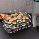 304 Stainless Steel Multi Layer Detachable Air Fryer Mesh Thickened Grill Shelf