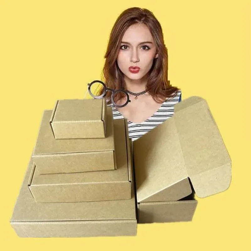 Brown Mailing Box Carton A4 A5 Small Medium Large Cardboard Mailer - 22x16x8CM