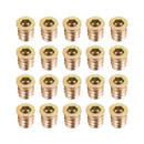 120Pcs M6 Zinc Alloy Hex Drive Head Nuts for Wood