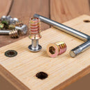 120Pcs M6 Zinc Alloy Hex Drive Head Nuts for Wood