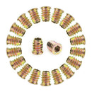 120Pcs M6 Zinc Alloy Hex Drive Head Nuts for Wood