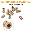 120Pcs M6 Zinc Alloy Hex Drive Head Nuts for Wood