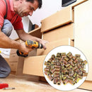 120Pcs M6 Zinc Alloy Hex Drive Head Nuts for Wood
