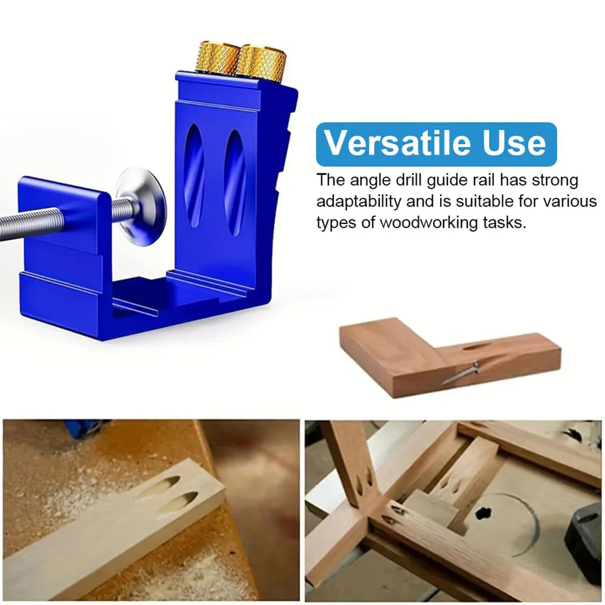 Woodworking Hole Positioner Pocket Hole Jig Inclined Drill Guide Locator Tool