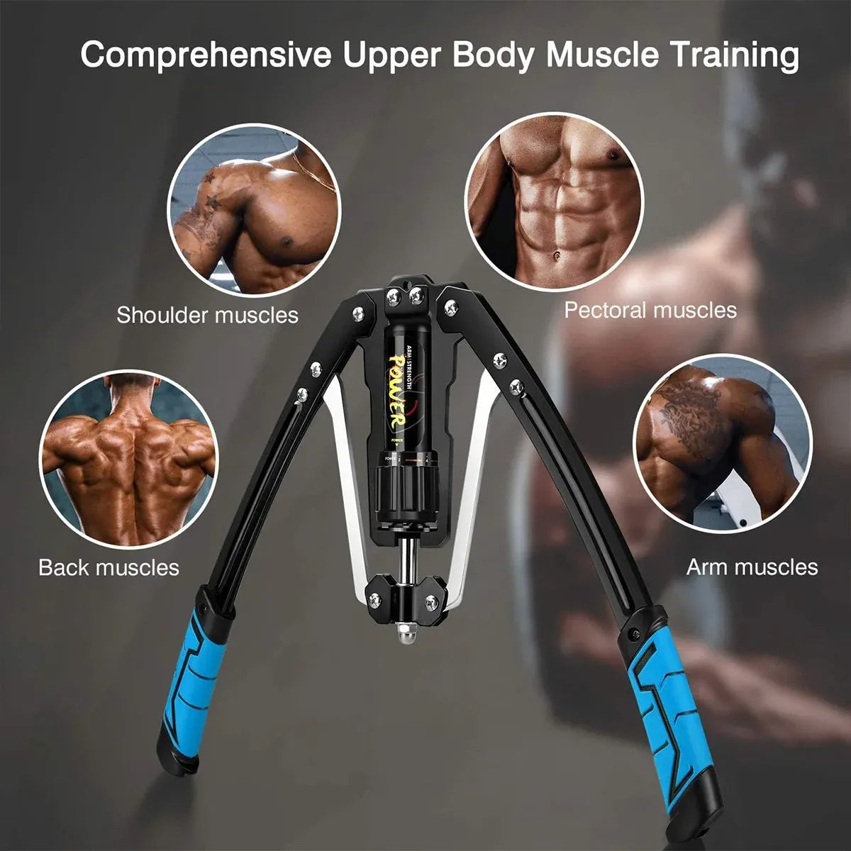 Hydraulic Arm Force Adjustable Resistance Durable for Forearm Workout - Blue