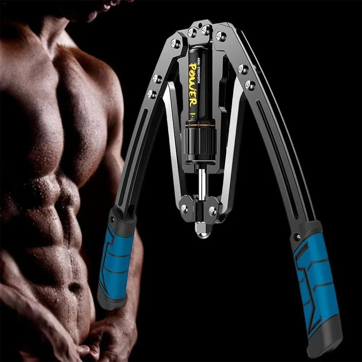Hydraulic Arm Force Adjustable Resistance Durable for Forearm Workout - Black