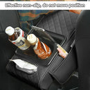 Car Armrest Pad Central Console Storage Box Lift Cushion Rest Support Organizer - Black Red