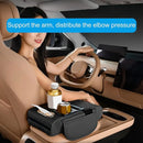 Car Armrest Pad Central Console Storage Box Lift Cushion Rest Support Organizer - Black Red