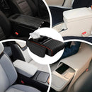 Car Armrest Pad Central Console Storage Box Lift Cushion Rest Support Organizer - Black Red