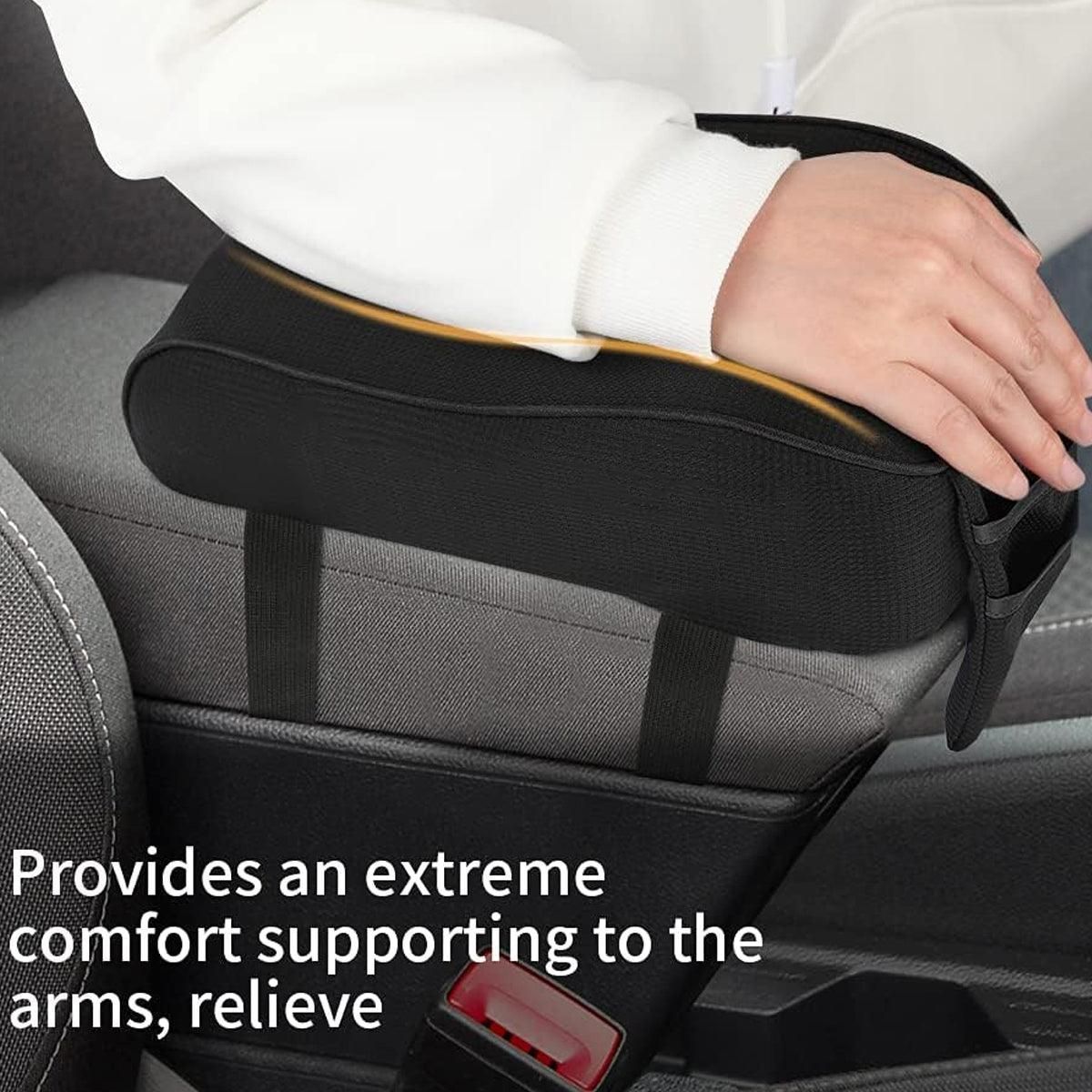 Universal Memory Foam Car Armrest Cushion Cover Height Pad Central Control Cover