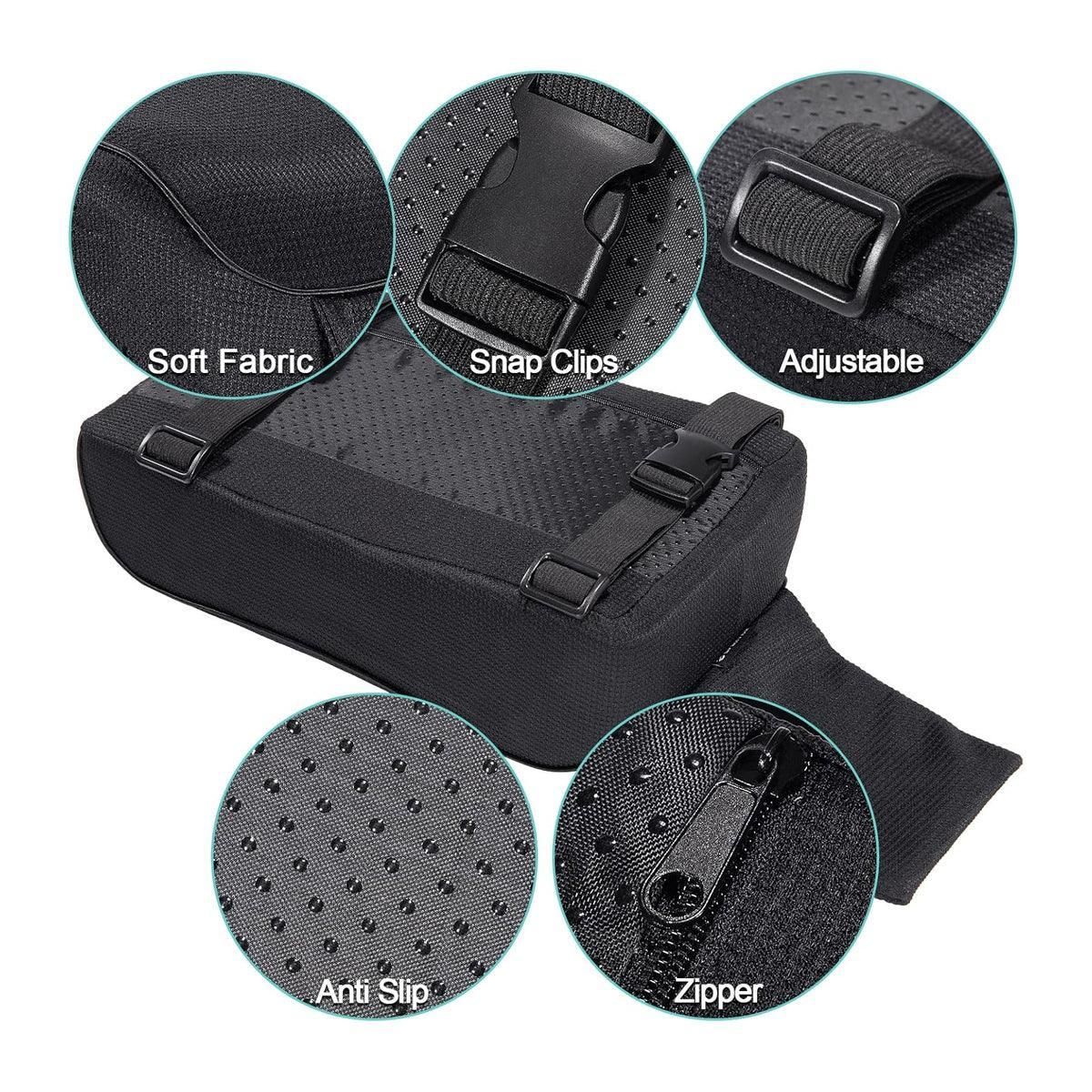 Universal Memory Foam Car Armrest Cushion Cover Height Pad Central Control Cover