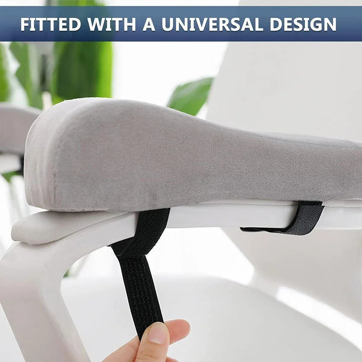 2PCS Elbow Arm Rest Cushion Chair Armrest Pads Memory Foam Office Support Pillow - Grey