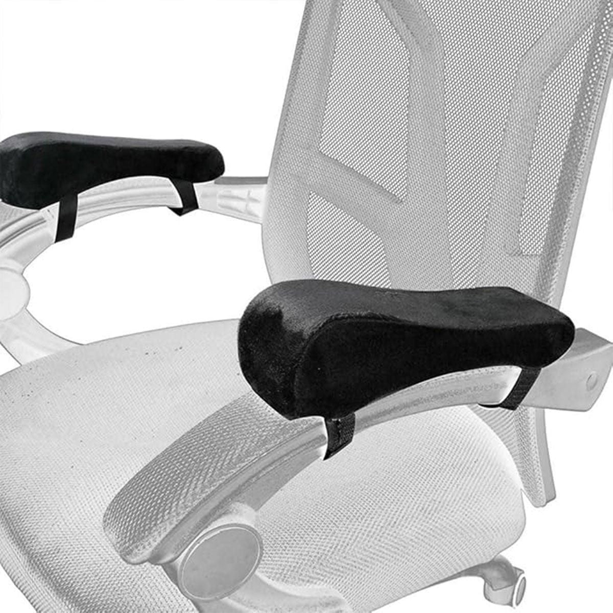 2PCS Elbow Arm Rest Cushion Chair Armrest Pads Memory Foam Office Support Pillow - Grey