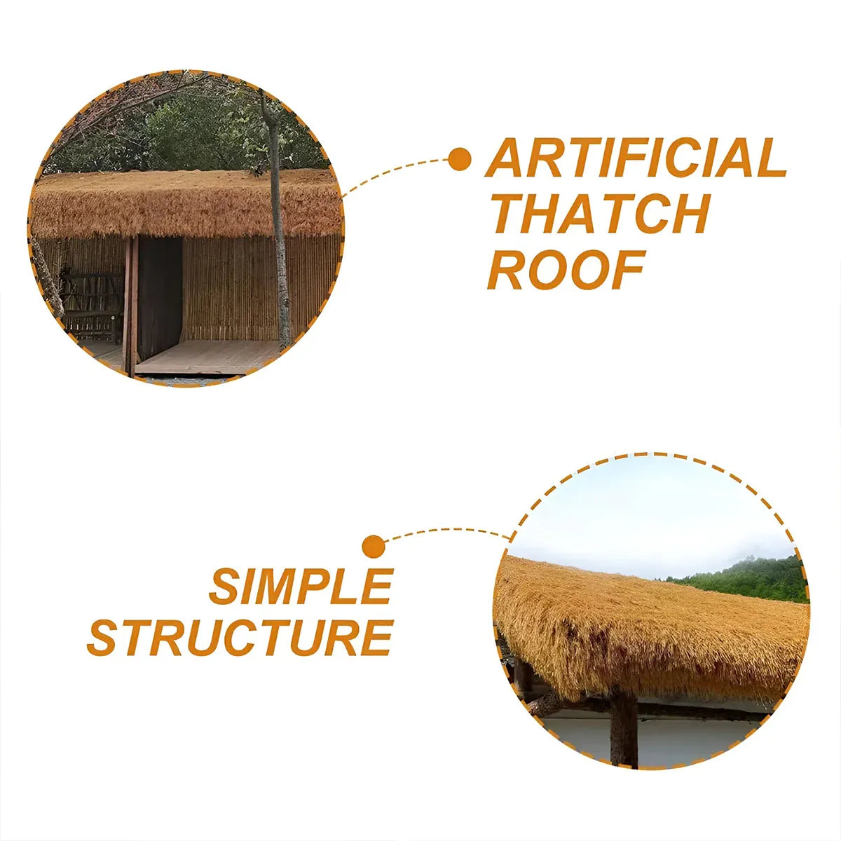 Artificial Thatch Roofing Simulation Straw for Garden Sheds Gazebos Cabins